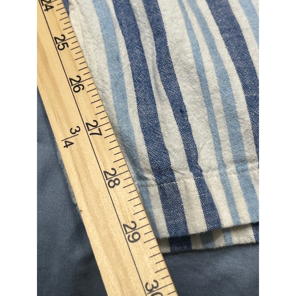 Counterpart Women's Blue White Striped Linen Blend Wide Leg Pants Medium - Picture 7 of 7
